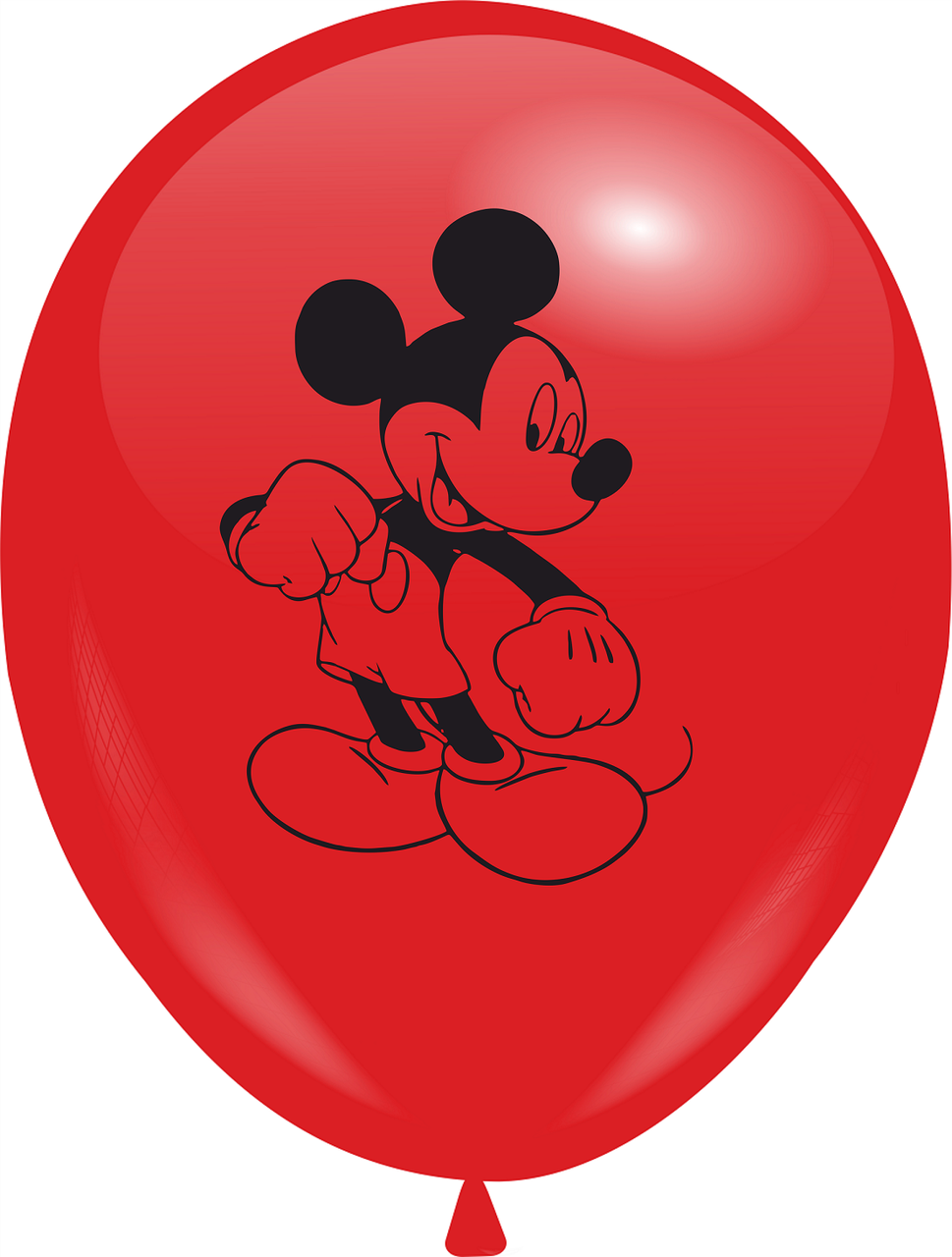 Кулі 12" Червоні з мал. "Міккі", 1стор, 50 шт/уп