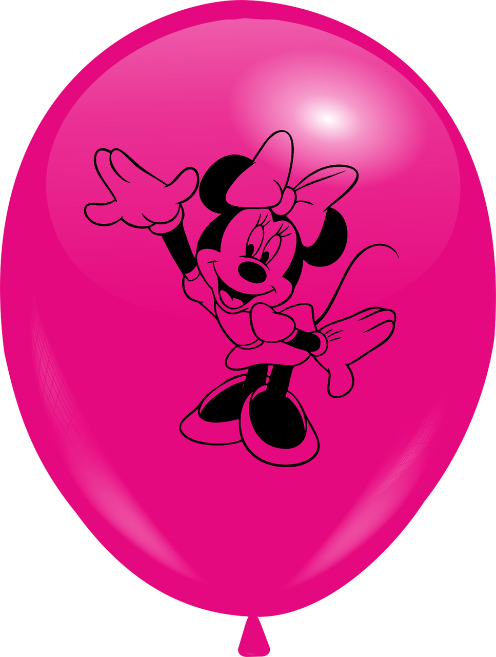 Кулі 12" Фуксія з мал. "Мінні", 1 стор, 50 шт/уп