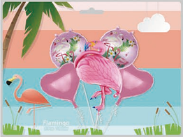 Набор из фольгированных шаров в упак. Фламинго