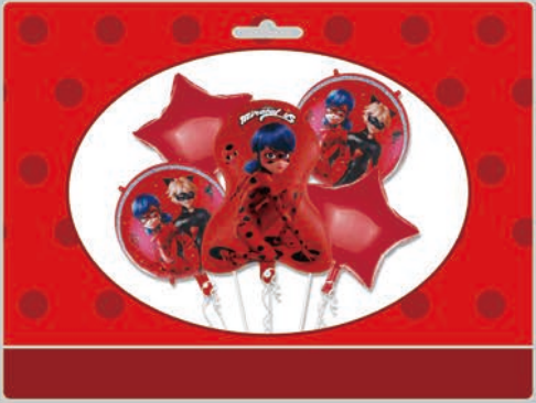 Набор из фольгированных шаров в упак. Леди Баг