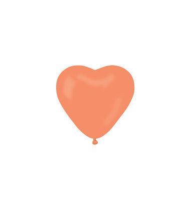 Серце латексне 6"/15 см Пастель Помаранчеві 04 Gemar Balloons
