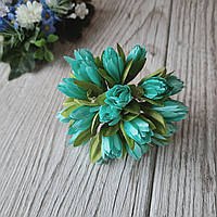 Тюльпани з тканини, колір — м'ятний 2 см