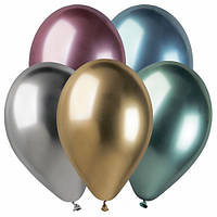 Кулі 5"/13 см ХРОМ Асорті 100 шт Gemar Balloons