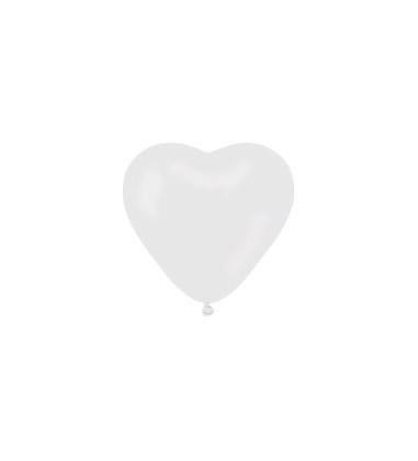 Серце латексне 6"/15 см Пастель Білі 01 Gemar Balloons