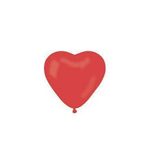 Серце латексне 6"/15 см Пастель Червоні 45 Gemar Balloons