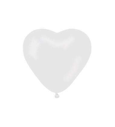 Серце латексне 10"/25 см Пастель Біле 01 Gemar Balloons