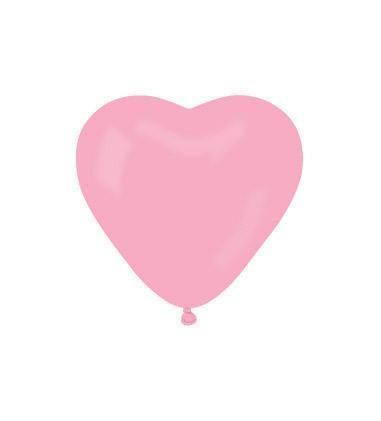 Серце латексне 10"/25 см Пастель Рожеве 06 Gemar Balloons