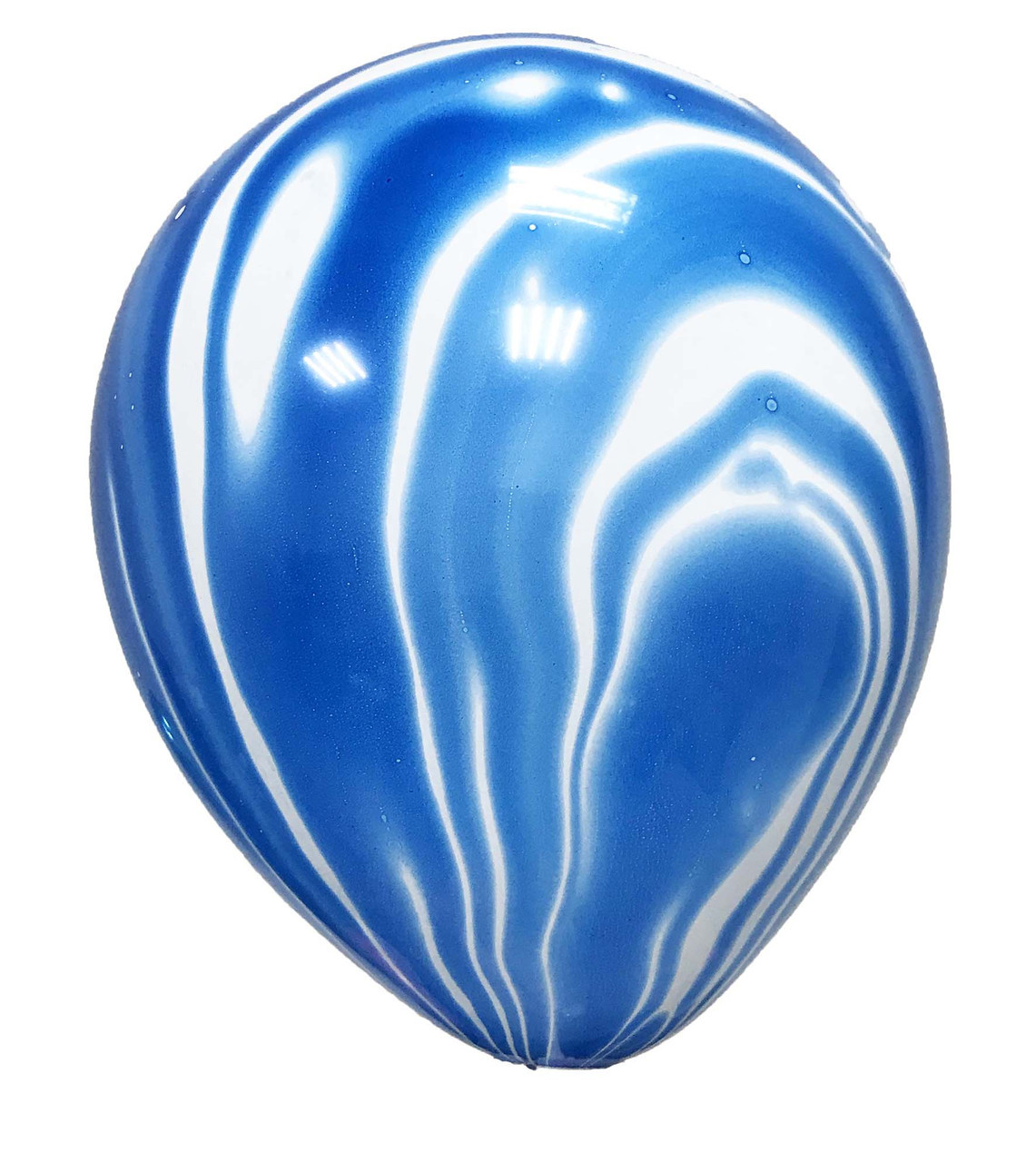 Кулі 12"/30 см Мармурові Блакитні 25 шт.