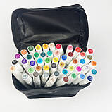 Маркери професійні Rich New 48 кольорів, набір двосторонніх спиртових маркерів для малювання і скетчинга, фото 3