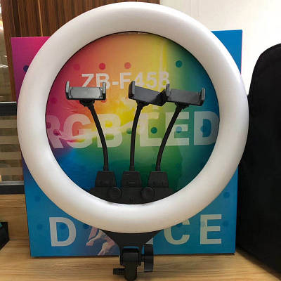Світлодіодна кільцева лампа F458/RGB 45 см 184767
