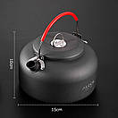 Чайник туристичний алюмінієвий зі складною ручкою Alocs CW-K03 на 1400 мл 155 x 95 мм, фото 8