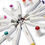 Набір двосторонніх спиртових маркерів 60 кольорів Touch Smooth для малювання та скетчів, художні маркери, фото 10
