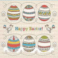 САЛФЕТКИ 33Х33 HAPPY EASTER МАРГО 20ШТ