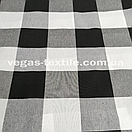 Сорочкова тканина карта Чорний з білим 6 см., фото 2