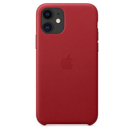 Чохол накладка на iPhone 11 Leather Case red, фото 1