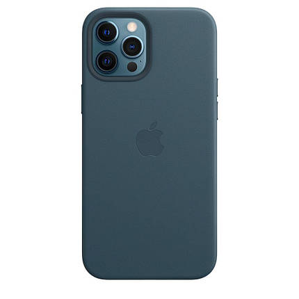 Чохол накладка xCase для iPhone 12/12 Pro Leather case with Full MagSafe Blue, фото 2