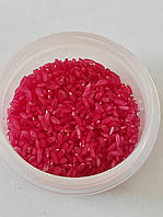 Цветной рис для детского творчества 200 грамм (розовый)