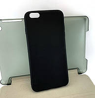 Чехол для iPhone 6 Plus, 6s Plus накладка бампер Soft Touch противоударный силиконовый черный