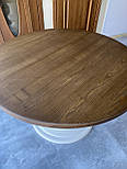 Круглий стіл з великою опорою з масиву дерева, фото 10