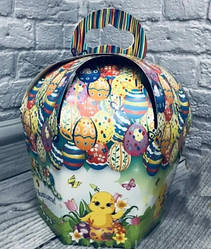 Коробка для паски з вікном Курчата