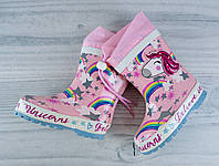 Резиновые сапоги на девочку Unicorns Розовые Kimbo-o