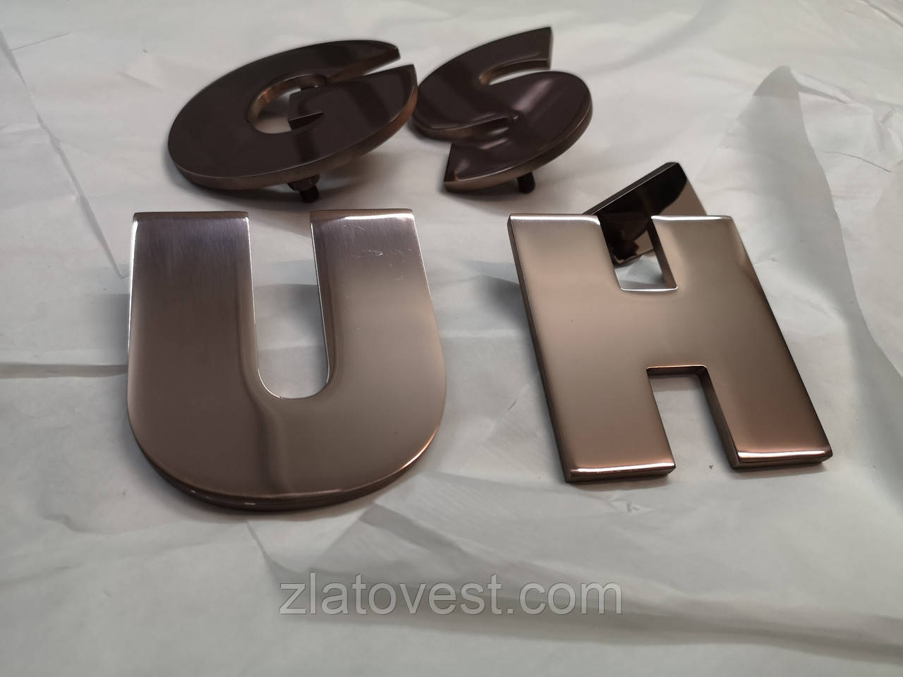 Послуга нанесення покриття "під мідь" на н/ж букви замовника