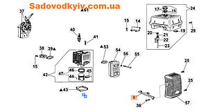 Суппорт глушника для мотопомпи Oleo-Mac SC 33 (301000342)