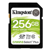 Карта памяти SDXC 256GB UHS-I/U3 Class 10 Kingston Canvas Select Plus R100/W85MB/s (SDS2/256GB)