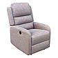 Сучасне крісло-реклайнер Pegaz 88х160 см сірий текстиль для кабінету краси, фото 2