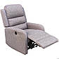 Сучасне крісло-реклайнер Pegaz 88х160 см сірий текстиль для кабінету краси, фото 4