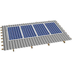 Система кріплення сонячних батарей на скатний дах (на 4 панелі)