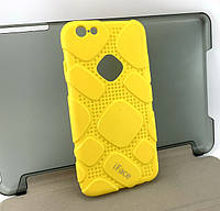 Чехол для iPhone 6, iPhone 6s накладка бампер iFace противоударный силиконовый желтый