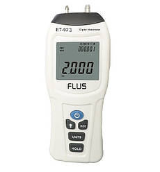 Цифровий диференціальний манометр FLUS ET-923 (0.1/±206,8 кПа) Ціна з ПДВ.