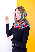 Жіночий шарф снуд стильний красивий легкий у ромбоподібну абстракцію RUBY 190x67 см