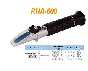 Портативний рефрактометр RHA-600ATC Антифриз (етилен, пропілен), електроліт