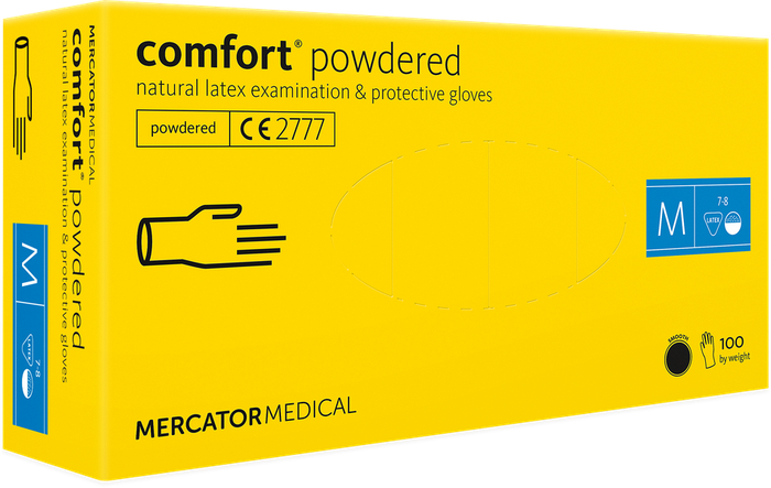 Перчатки Латексные Mercator comfort powdered опудренные (100 шт./уп ...