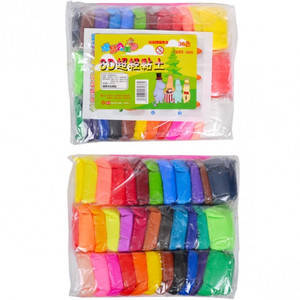 Маса для ліплення (легкий пластилін) 36 кольорів 15 грам зі стеками