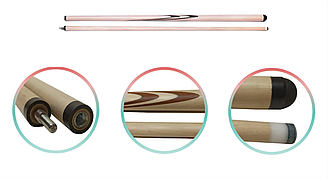 Кий укорочений 130см 2-складовий 2-запильний