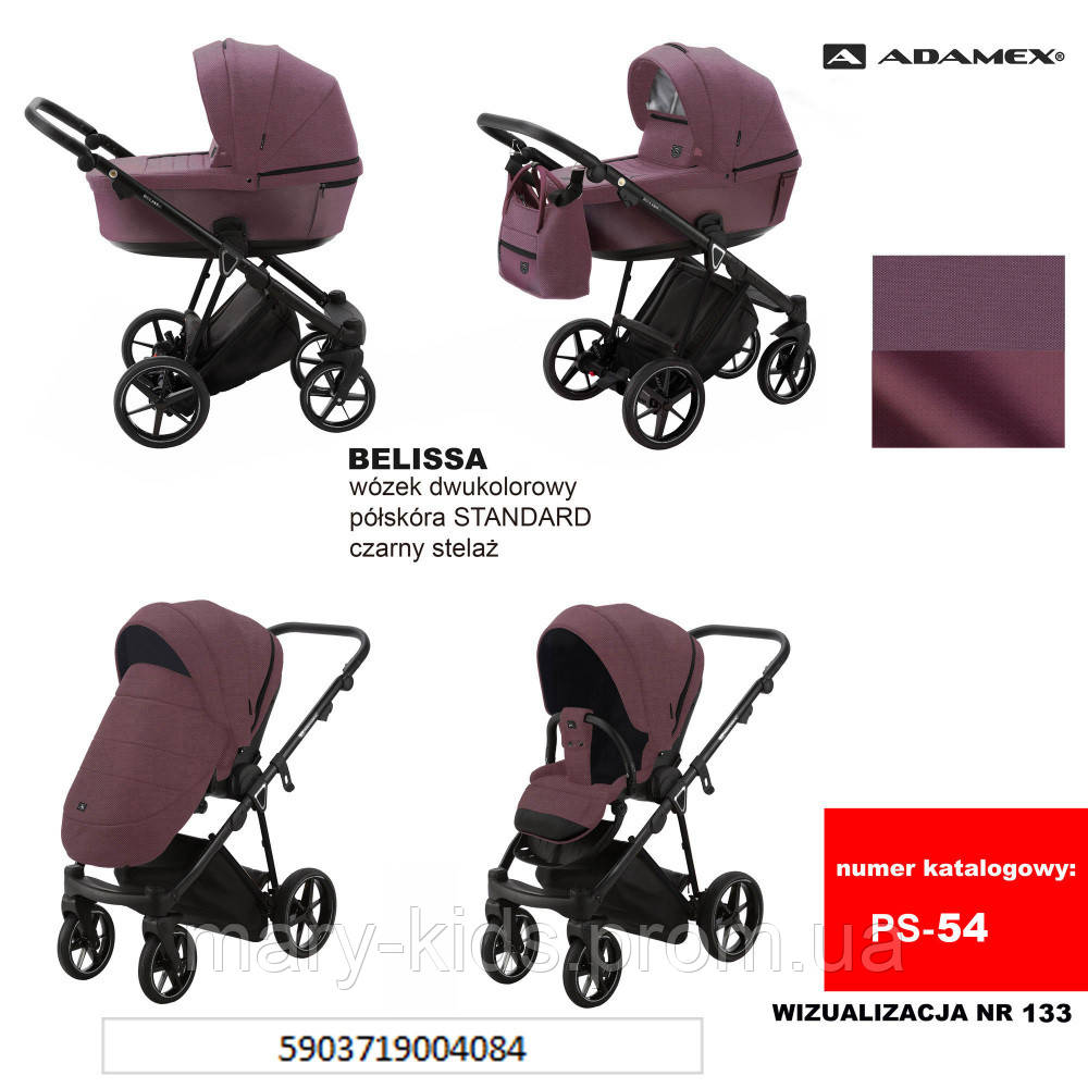 Дитяча універсальна коляска 2 в 1 Adamex Belissa PS-54