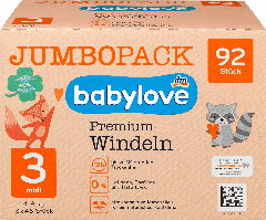 Підгузники преміум - класу Babylove Windeln Premium Midi "3", 4-9 кг, 46 шт