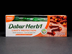 Зубна паста без фтору Дабур Гвоздика Dabur Herb'l GLOVE 150 г +щітка