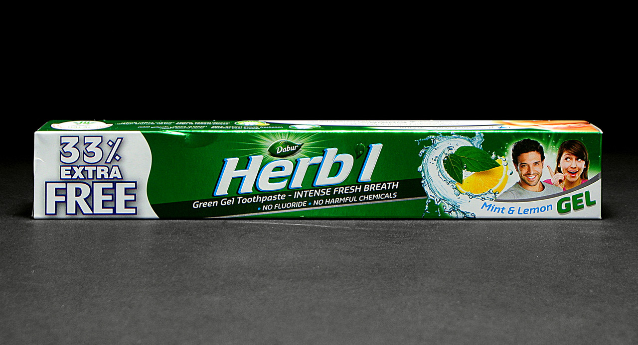 Відбілююча зубна паста без фтору Дабур М'ята-Лимон Dabur Herb'l Mint & Lemon 80 г