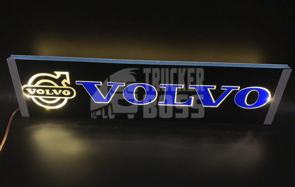 Світлодіодна табличка на лобове скло VOLVO 40x10 см 24v Синя