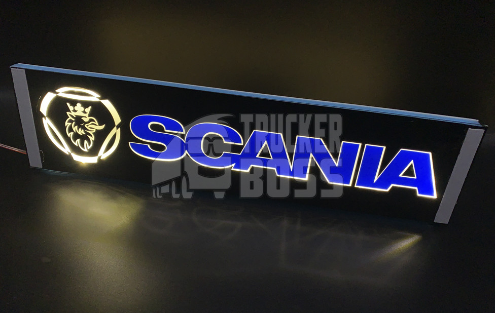 Світлодіодна табличка на лобове скло SCANIA 40x10 см 24v Синя