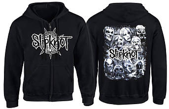 Толстовка на змійці SLIPKNOT Gray Masks, фото 1