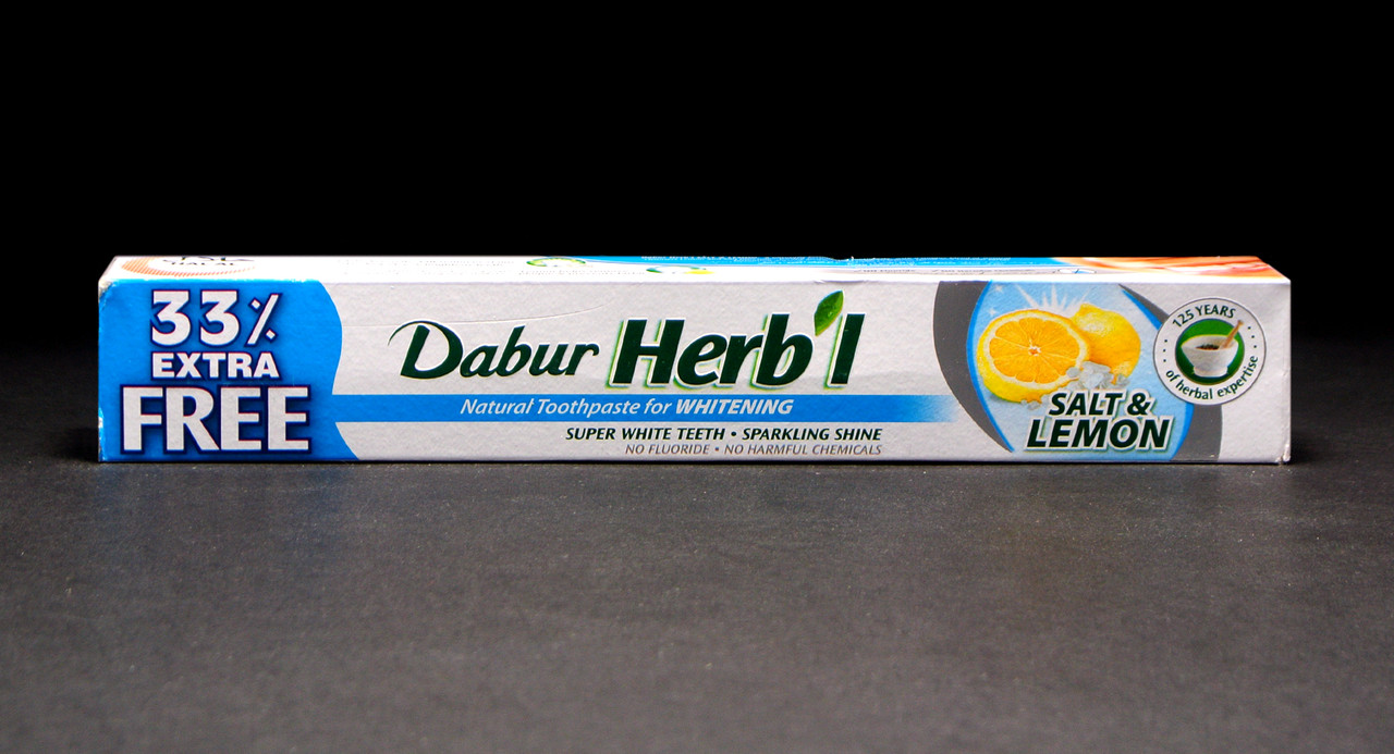 Зубна паста без фтору Дабур Сіль-Лимон Dabur Herb'l Salt & Lemon 80 г