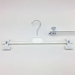 Пластикові вішаки для штанів і спідниць W-B36 білого кольору, довжина 360 мм