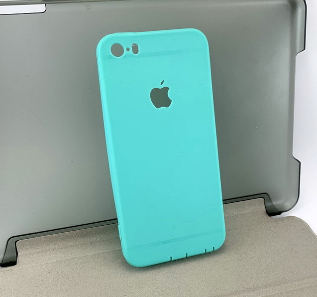 Чохол для iPhone 5, 5s, SE 2016 накладка на бампер протиударний TPU Jelly силіконовий бірюзовий