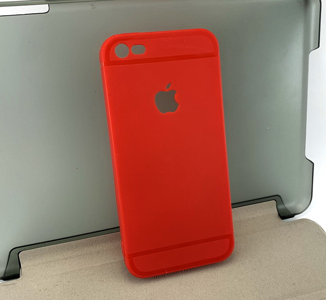 Чохол для iPhone 5, 5s, SE 2016 накладка на бампер протиударний TPU Jelly силіконовий червоний
