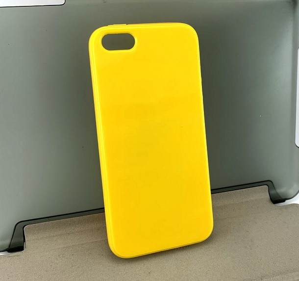 Чохол для iPhone 5, 5s, SE 2016 накладка на бампер TPU Jelly захисний силіконовий жовтий